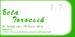 bela torocsik business card